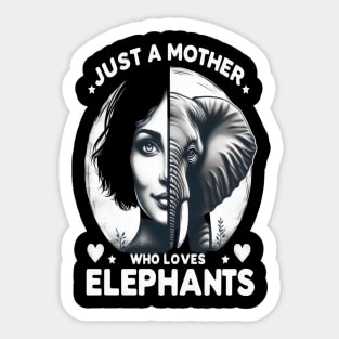 Majestic Fusion: Elephant Woman Sticker